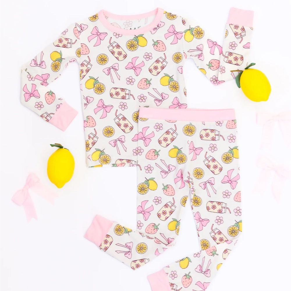 Pink Lemonade Kids Bamboo Pajamas